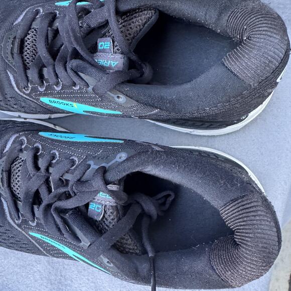 Brooks Shoes Womens Size 8.5 Black Blue Ariel 20 Running Stability Support - Picture 5 of 11